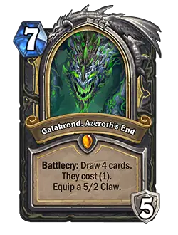 GalakrondAzerothsEnd now draws 4 cards that cost 1