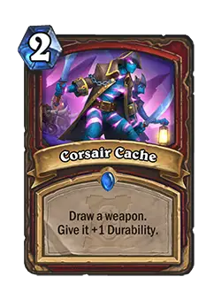 Corsair Cache now draws a weapon and gives it +1 Durability.