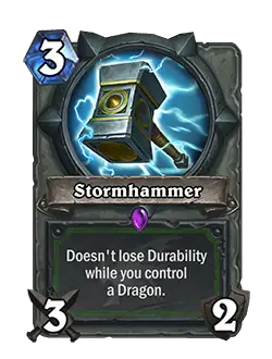 Old Stormhammer used to have a neutral frame bordering the art and text.