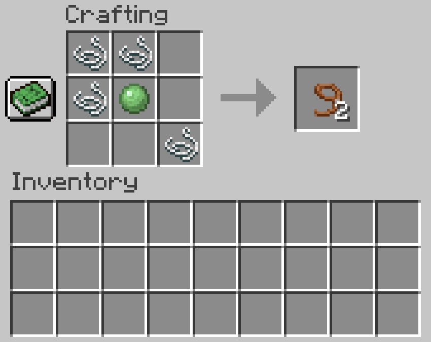Crafting recipe for a lead