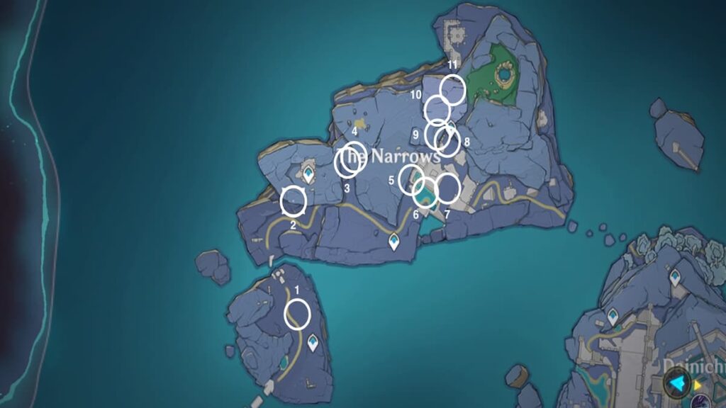 Mapa de Seelie en The Narrows