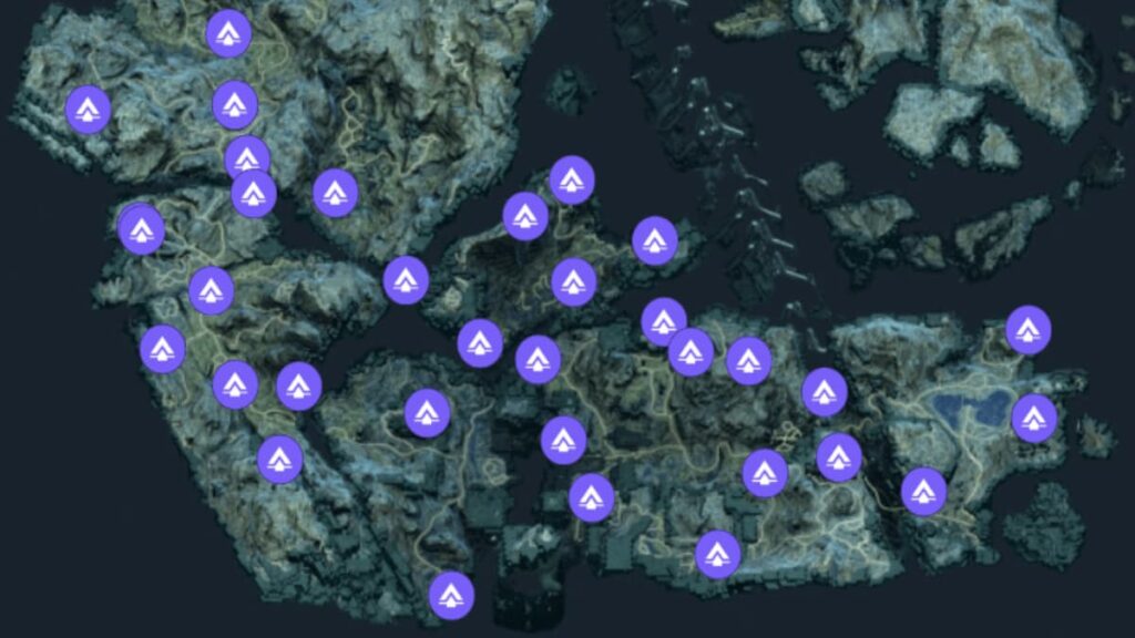 Mapa central y sur de Spartan Cores