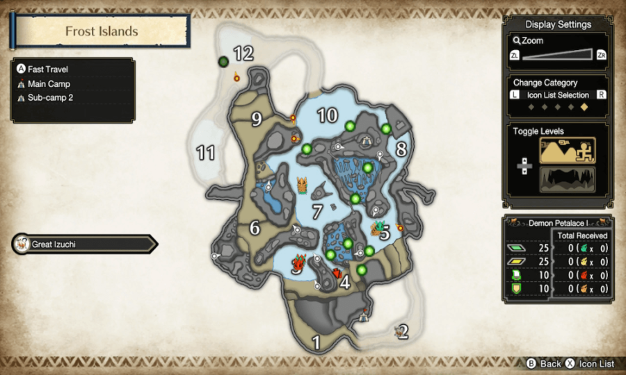 Mapa de Boatshells en Frost Islands