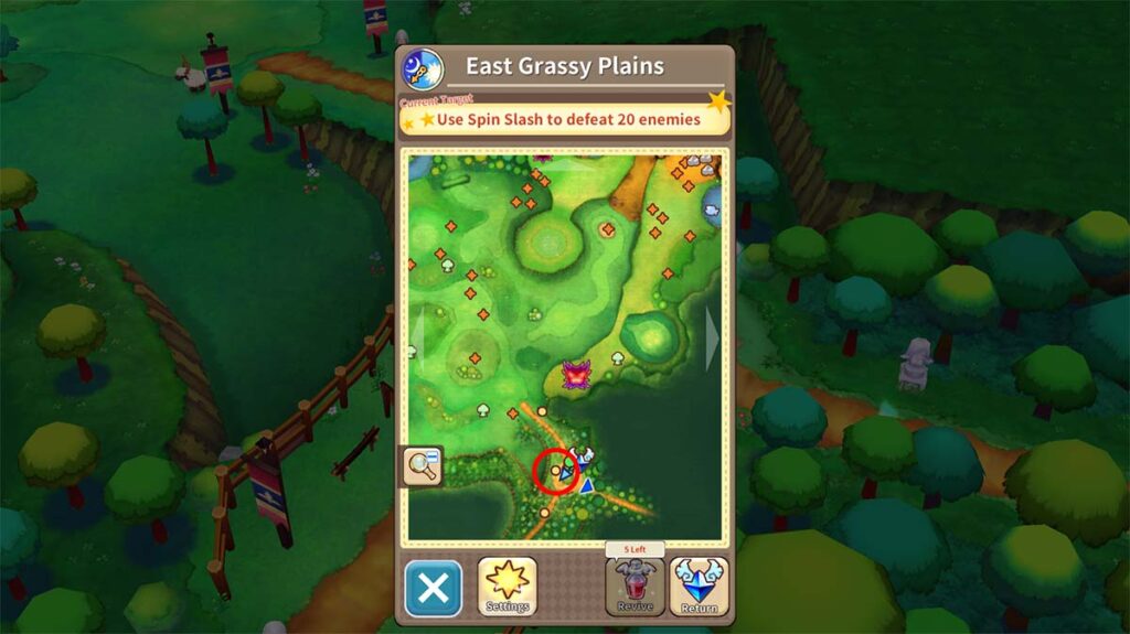 Mapa de Fantasy Life East Grassy Plains