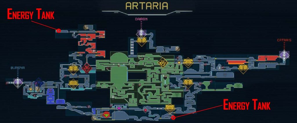 Metroid Dread ARTARIA mapa