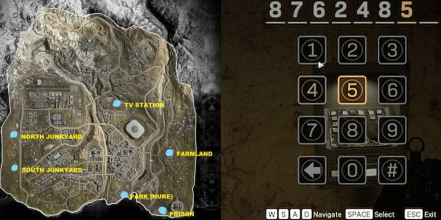 Ingresar un código en un búnker en COD Warzone