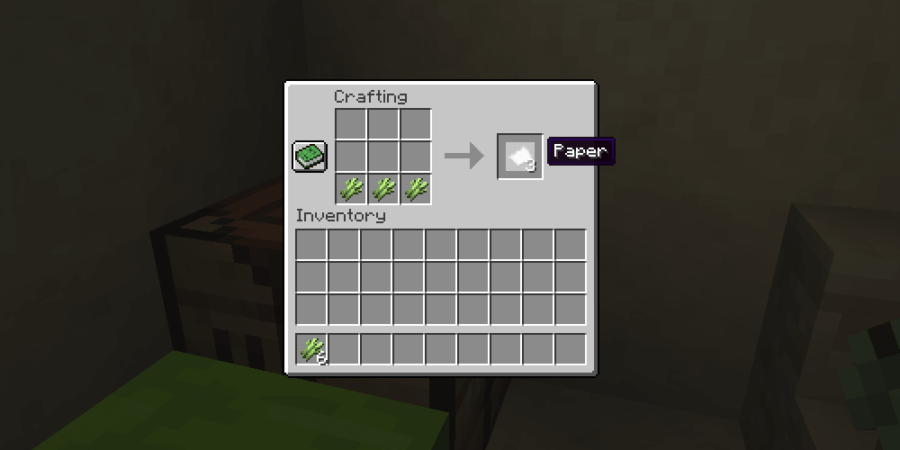 La receta de Minecraft para Paper.