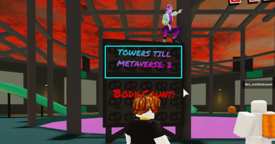El signo del metaverso en Pit of Hell.