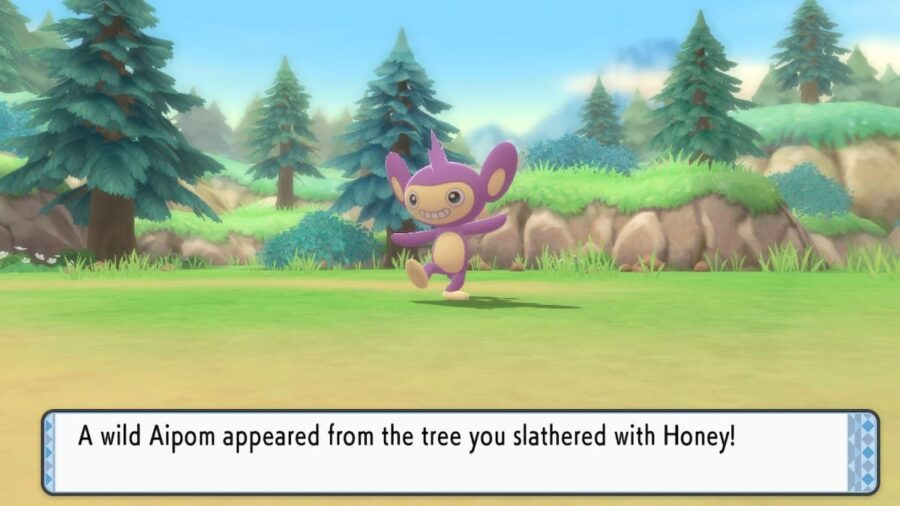 Aipom en Pokémon Diamante Brillante y Perla Reluciente