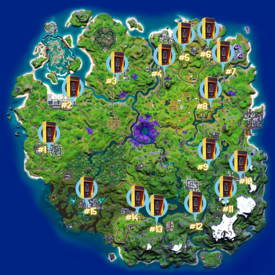 Todas las ubicaciones de teléfonos públicos en Fortnite Capítulo 2 Temporada 7.