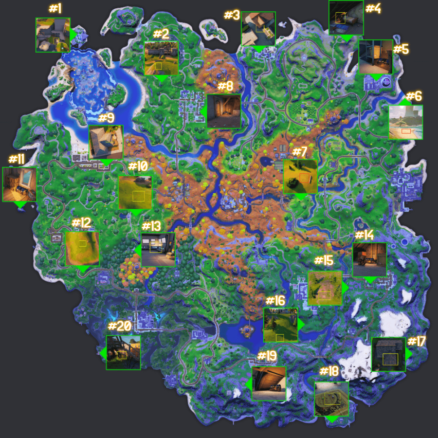 Todas las ubicaciones de cofres de búnker en Fortnite Season n6.