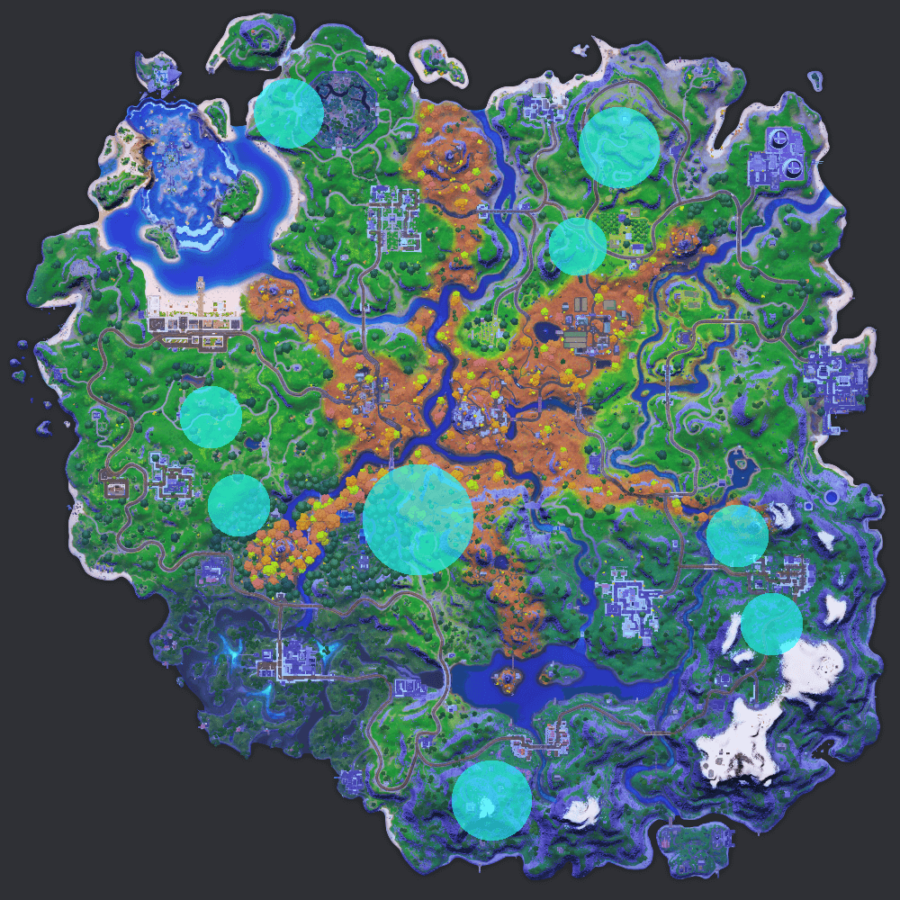 Ubicaciones de Fortnite C2S6 Raptor Spawn.