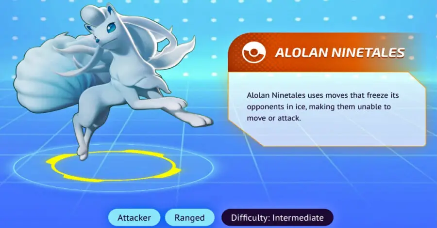 Captura de pantalla del sitio Pokémon Unite