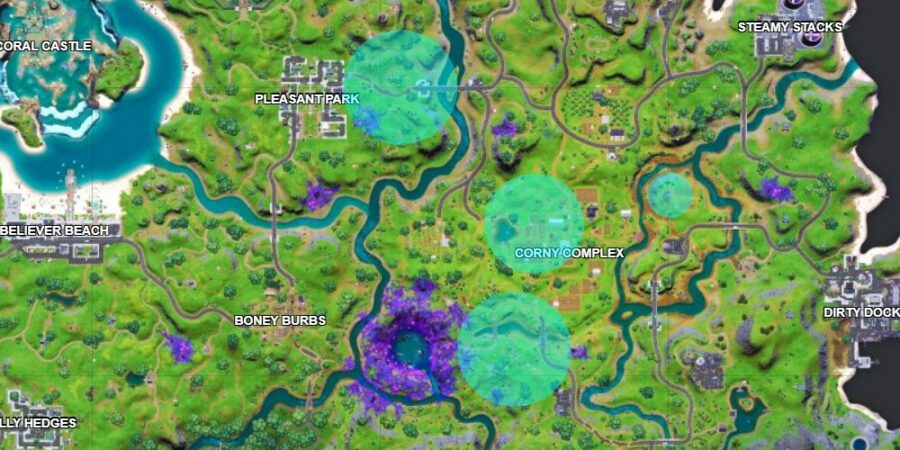 Las mejores ubicaciones de Chicken Spawn en Fortnite Capítulo 2 Temporada 7.