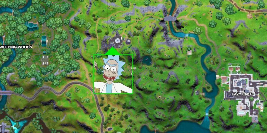 Ubicación de Rick Sánchez en Fortnite C2S7.