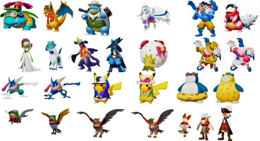 Máscaras de personajes de Pokémon Unite