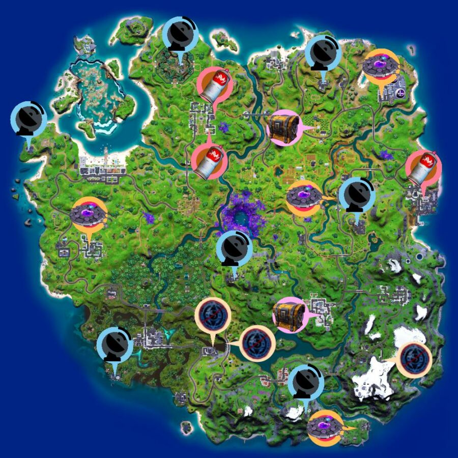 El mapa de la hoja de trucos para Epic Quests en C2S7W2.