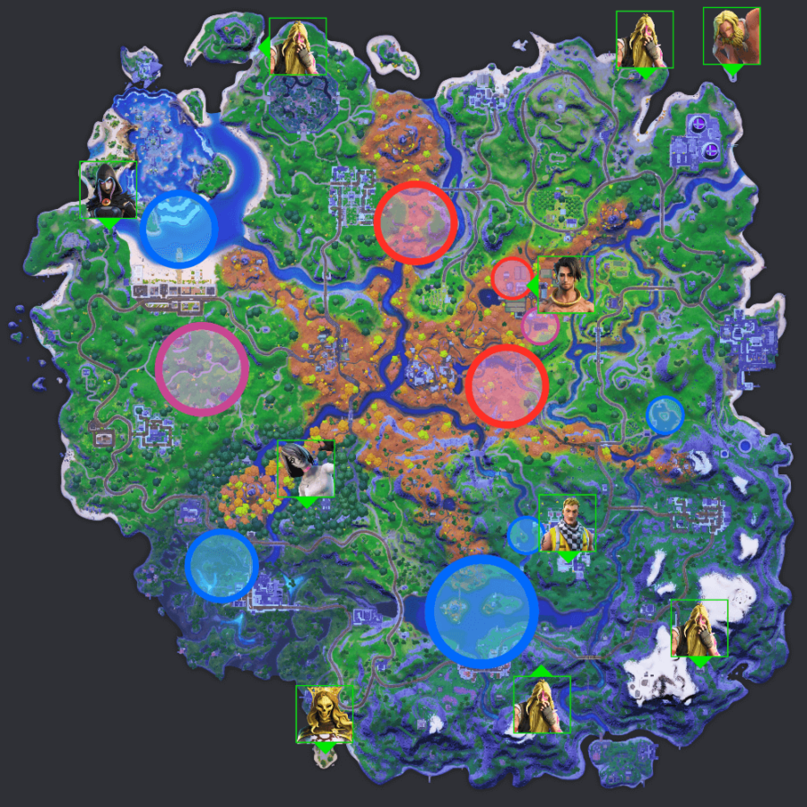 Hoja de referencia de la semana 9 de Fortnite.