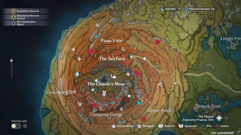 Todas las ubicaciones del desafío contrarreloj de The Chasm.