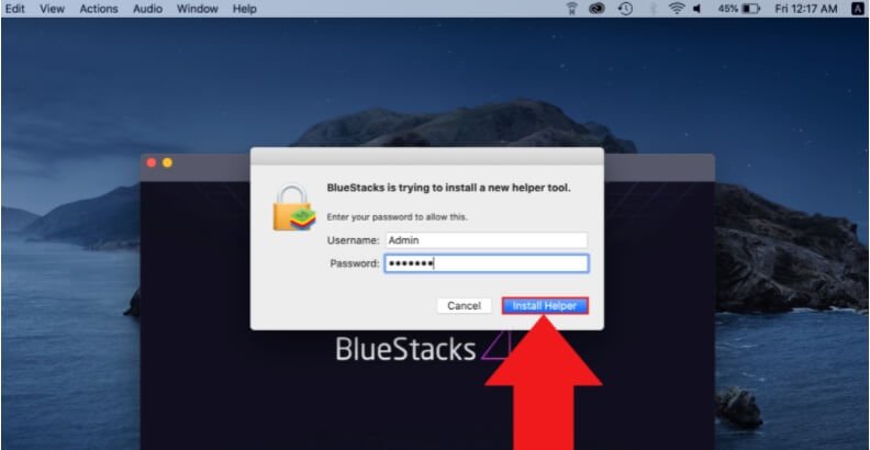 Instalar Helper de bluestack para mac
