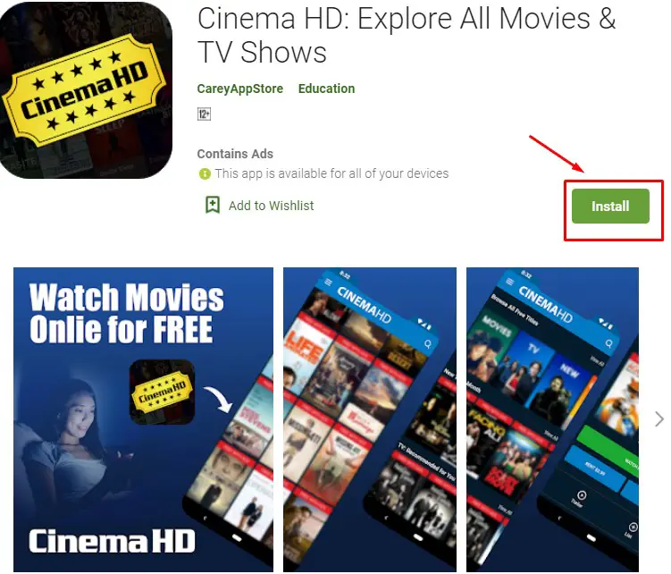 cómo descargar e instalar Cinema HD para mac