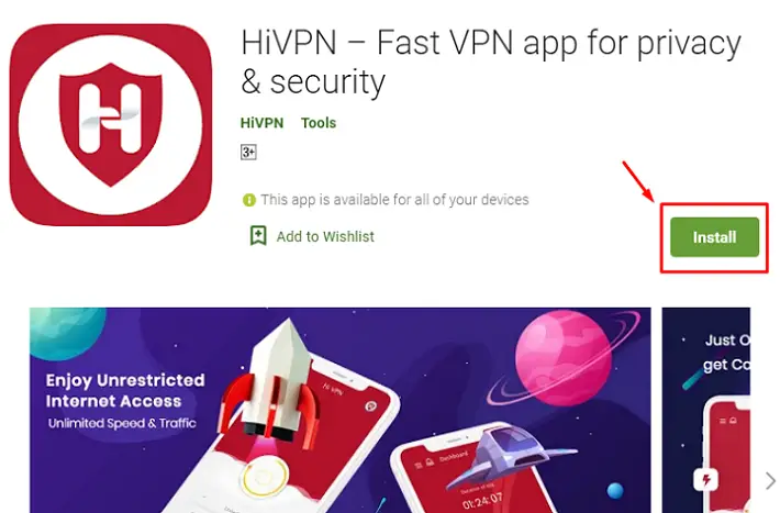 cómo descargar e instalar Hi VPN para Mac