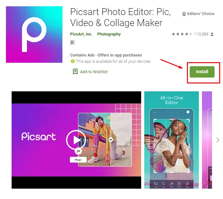 cómo descargar e instalar PicsArt para MAC