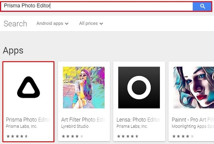 busque Prisma para Mac en Play Store