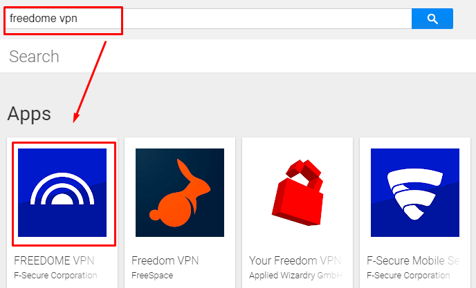 busque para descargar e instalar Freedome VPN para Mac