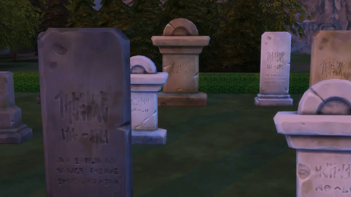 Ubicación del cementerio de Sims 4 (mapa)