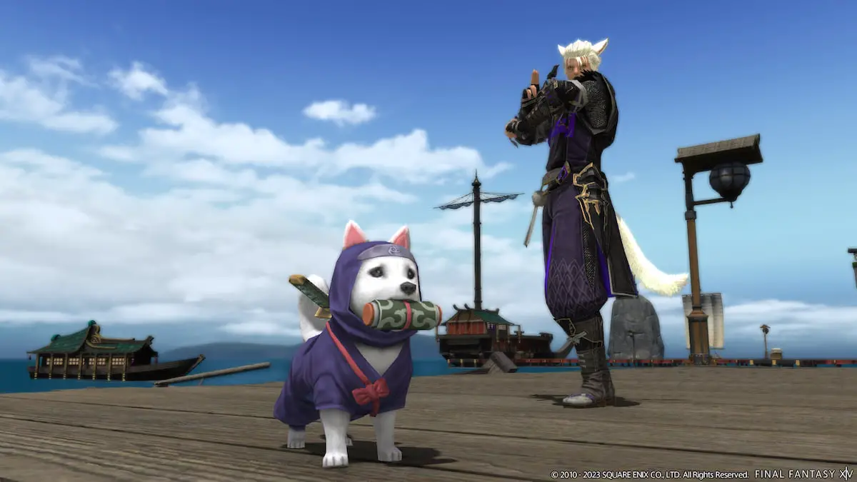 Cómo conseguir el Minion Ninja Dog Shiromaru en Final Fantasy XIV