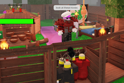 Ejemplo de una base protegida en 99 Nights in the Forest