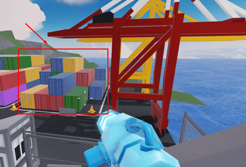 The shipment containers in the Docks map en RIVALS